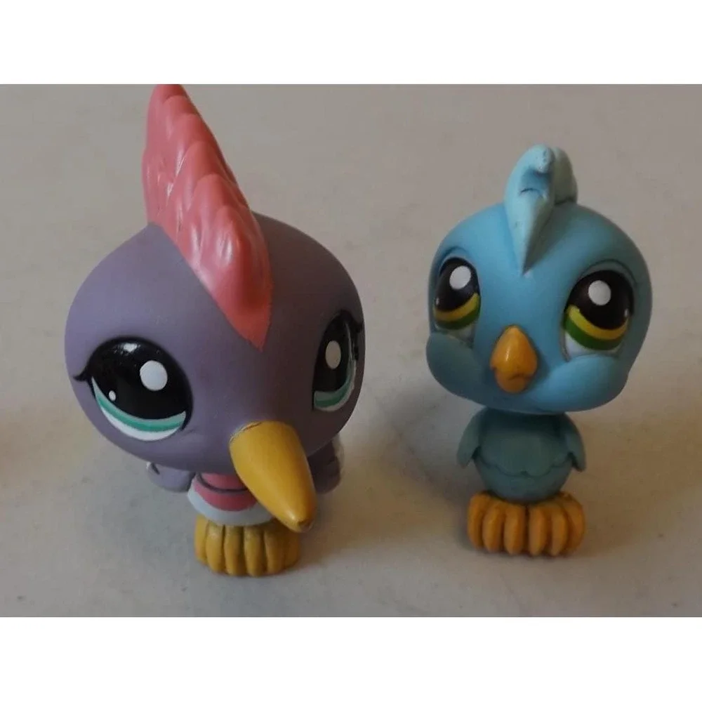 Lot of Five Littlest Pets Bobblehead Birds and Owl - See Description for Details